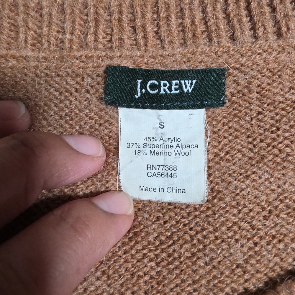 J.Crew Alpine Embroidered Alpaca Wool Blend Light pullover sweater Size S - Picture 5 of 8
